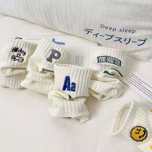 White Women's Ankle Socks Polyester Cotton Breathable Sweat Absorbing Summer Casual Low Cut Student Style Socks - Product Image 2