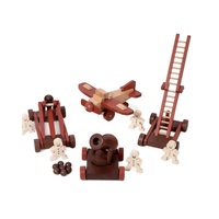 Kit de Véhicule de Combat en Bois à Assembler Soi-même : Canon à Catapulte, Avion, Camion-Échelle – Jouet de Construction Éducatif STEM pour Enfants, Cadeau Pédagogique sur le Thème de la Physique