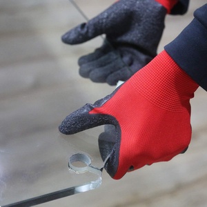 Guantes de Jardinería de Poliéster con Revestimiento de Látex Arrugado, Guantes de Seguridad para Trabajo, Multiusos, para Hombre, Construcción, Almacén - Product Image 4