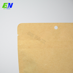 Food Safe Biodegradable Kraft Paper Stand up Bag for Coffee Bean Nut Tea and <strong>Flavored</strong> Tea Food Storage - Product Image 4