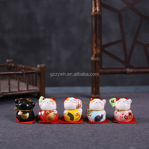 ตุ๊กตาดารุมะขนาด 1.5 นิ้ว ชุดมินิ เซรามิกเคลือบเงา ตุ๊กตาแมวกวักนำโชค แมนเอกิเนโกะ ของที่ระลึกงานแต่งงาน ของตกแต่งรถยนต์ ของขวัญ - Product Image 3