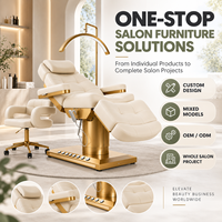 Lit de soin électrique JOXIN avec appui-tête réglable, éclairage LED de base et mousse haute densité pour les cliniques de beauté