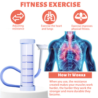 Entrenador de Respiración Pulmonar Ajustable para Atletas, Deportes, Fitness, Ejercicio, Entrenamiento Práctico, Dispositivo y Equipo de Entrenamiento
