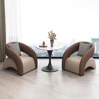 Ensemble table ronde et chaises de luxe léger pour bureau de négociation, réception, salon de beauté, vendu séparément