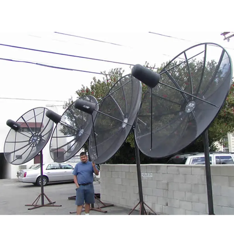 Yüksek kazanç kaliteli 2.4m Mesh anten dijital hd açık parabolik çanak anten dijital uydu bulucu