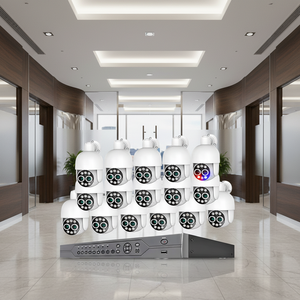 Kit CCTV PoE 16 canaux avec audio bidirectionnel, suivi automatique, caméras 4K, vision nocturne couleur, zoom optique 8x, réseau IP HD, carte SD Cloud - Product Image 2