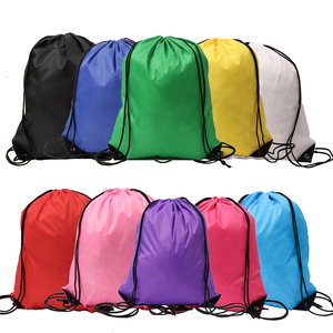 Large Eco-Friendly Polyester Drawstring Dust Bag Custom Printed Nylon Pulled String Bag Promotion Backpacks