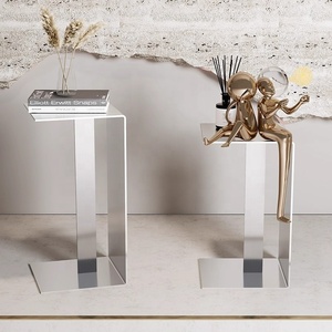 Table Console minimaliste en acier inoxydable pour entrée Table à thé <span class=keywords><strong>design</strong></span> nordique de luxe Simple pour salon petite Console de chevet - Product Image 2