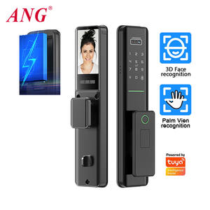 מנעול דלת חכם עם זיהוי פנים, זיהוי ורידי כף היד, דחיפה ומשיכה, אוטומטי לחלוטין, טויה, Wifi, שליטה מרחוק, טביעת אצבע, לבית חכם - Product Image 5