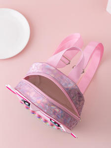 <span class=keywords><strong>Mochila</strong></span> Infantil Mini <span class=keywords><strong>Unicornio</strong></span> con Burbujas, Bolsa Escolar con Diseño <span class=keywords><strong>de</strong></span> Dibujos Animados y Silicona Arcoíris para Niños - Product Image 4