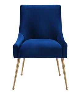 Xingying phong cách hiện đại trong nhà ăn nâng ghế đương đại màu xanh chần sợi vải nhung kim loại chân cung cấp móng tay bao gồm vẻ đẹp - Product Image 3