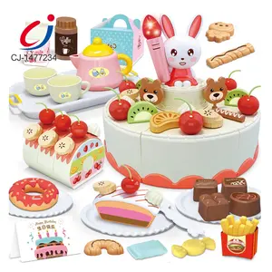 Новый мульти-игрушечный торт на день рождения, игры для детей, электрический пластиковый кролик на день рождения, музыкальные игрушки с подсветкой