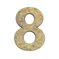 Chiffres de maison en alliage de zinc texturé martelé à adsorption magnétique – Chiffres et lettres métalliques DIY remplaçables pour plaque de porte