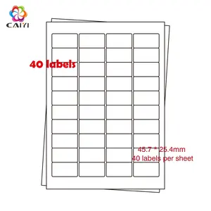 Sticker Paper in A4 size 40 Labels Per Sheet A4 Sticker For Laser/Inkjet Printer