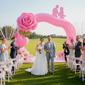 قوس زهور قابل للنفخ عملاق من إيرفون لتحسين صورة العلامة التجارية بوابة مدخل على شكل زهور للحدائق التجارية للمعارض والفعاليات - Product Image 6