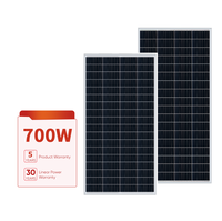 Panneaux solaires bifaciaux de type N à double vitrage 700W 750W, panneaux solaires 600W 2 faces 750W, prix usine