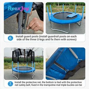 <span class=keywords><strong>Trampoline</strong></span> <span class=keywords><strong>pour</strong></span> enfants de 6 pieds à prix d'usine avec filet de sécurité, capacité de charge de 500 kg, lit de saut rond <span class=keywords><strong>pour</strong></span> extérieur et intérieur, <span class=keywords><strong>pour</strong></span> jardin et parc - Product Image 4