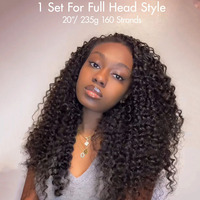 Cheveux au crochet longs bouclés effet plume, sensation cheveux humains, 80 racines pré-séparées, nœud miracle, cheveux au crochet ondulés effet eau pour femmes noires