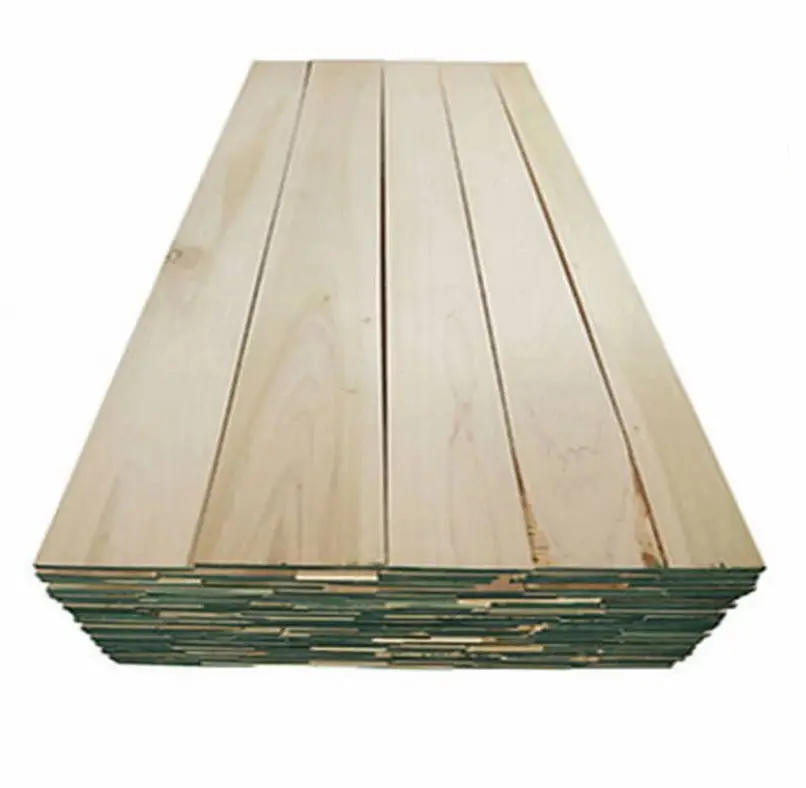 Placa colada de madeira maciça de choupo de boa qualidade fatias de madeira
