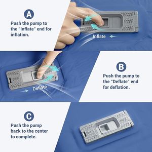 Matelas gonflable <span class=keywords><strong>automatique</strong></span> pour le <span class=keywords><strong>camping</strong></span>, tapis en mousse de fromage, tissu tricoté pour voiture, coton à haute densité à rebond rapide, <span class=keywords><strong>pompe</strong></span> - Product Image 2