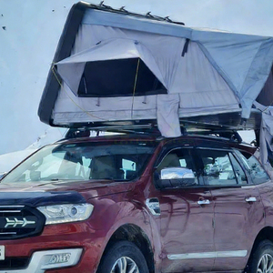 เต็นท์หลังคาแข็งอลูมิเนียมสำหรับ 3-4 คน เต็นท์หลังคาแบบหรูหรา 1 ห้อง สำหรับตั้งแคมป์บนหลังคารถยนต์ พร้อมแผงโซลาร์เซลล์ - Product Image 2