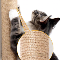 Penggaruk Kucing Kayu Solid untuk Dinding Dalam Ruangan & Tiang Garuk Mainan Hewan Peliharaan untuk Hiburan Gaya Sederhana Semua Musim