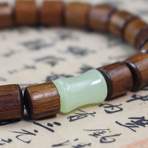 Black Rosewood Barrel <b>Bead</b> <b>Bracelet</b> 8mm New Chinese Style Jewelry For Men And Women - Product Image 3