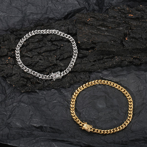 6Mm 8mm 10mm 12mm Stainless Steel Round Grinding Cuban <b>Anklet</b> - Product Image 1