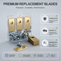 Lames de tondeuse robot de précision, lot de 9, revêtement titane, lames tranchantes avec vis, pièces de rechange en gros