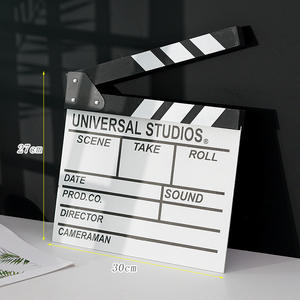 Nuevo Clapboard <span class=keywords><strong>de</strong></span> Madera para Director <span class=keywords><strong>de</strong></span> Video, <span class=keywords><strong>Cine</strong></span> y Televisión, Accesorio <span class=keywords><strong>de</strong></span> Fotografía con Rotulador Borrable, Clapboard Negro - Product Image 2