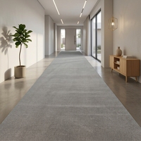 Maschinell Gefertigter Niedrigfloriger Roter Flur-Läufer, Strapazierfähiger Polyester-Teppich für Hotel, Hochzeit, Events und Heim-Dekoration