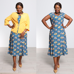 Promotion Usine : Nouvelle Robe Imprimée Taille Plus pour Femme, Style Princesse Africaine, avec Manteau Uni, Idéale pour l'Église - Product Image 2