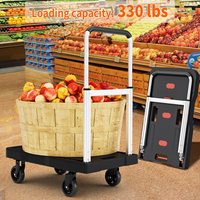 Práctico carro de empuje compacto de servicio pesado, plataforma, camión de mano, carro portátil, herramienta Industrial para el hogar completamente plegada, OEM
