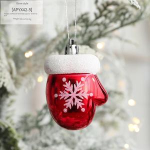 Adorno navideño muletas colgante decoración navideña árbol colgante Santa guantes caja de regalo helado - Product Image 5