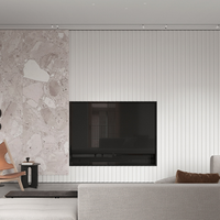 Console multimédia flottante en MDF, style minimaliste blanc, pour salon, bois français, chêne clair, rustique