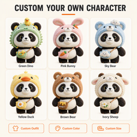 Peluche personnalisée avec yeux cousus sécurisés, rembourrage en coton PP, figurine mascotte OEM ODM pour cadeaux de fêtes