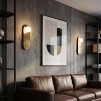 Applique Murale LED de Luxe Nordique en Marbre Naturel, Plaque Arrière en Laiton Mat, G9 Dimmable 85V-265V, Design Moderne pour Chambre, Hôtel, Maison