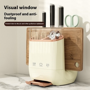 Kitchen Knife <b>Rack</b> with Countertop Drain Integrated Chopstick Tube Household Cutting Board Storage <b>Rack</b> Block & <b>Roll</b> Bags - Product Image 4