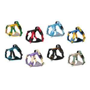 Tali kekang anjing desainer ringan merek hewan peliharaan mewah kustom jaring warna polos berbantalan antiselip Harness anjing - Product Image 2