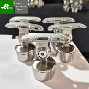 SS304 отливка отшлифованная по индивидуальному заказу цветная отделка Заводская нержавеющая сталь поручень трубчатый кронштейн балконные перила аксессуары стойка - Product Image 1