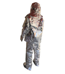 Горячая распродажа, пожарный, алюминиевый металлический костюм, высокотемпературный защитный термостойкий защитный костюм - Product Image 3