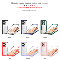 Lichicase 360 °   Coque intégrale pour Realme C83 C100 Note 80, pare-chocs en TPU, coque arrière transparente en acrylique pour téléphone portable