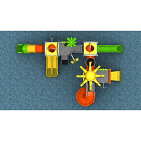 Ensemble de parc toboggan aquatique vibrant pour enfants jeu en plein air amusant exercice d'apprentissage et aventure amusante