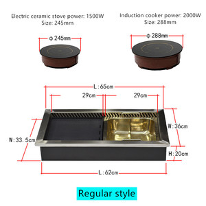 Commercial Restaurant Electric Barbecue Grill and Hot Pot <strong>Table</strong> Korean <strong>BBQ</strong> Style 3500W CE Certified 220V - Product Image 5