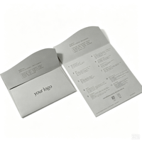 Carte personnalisée pliée style enveloppe, carte de luxe à insérer en papier, carte d'instructions pour vêtements avec impression de votre logo