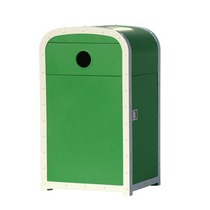 Outdoor Metal Garbage Container Trash Can Outside Garden Street Dog Poop Recycle Waste Bin Public Patio <strong>Galvanised</strong> Steel <strong>Dustbin</strong> - Product Image 1