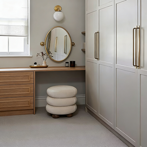 Armario de Madera Maciza Blanca de Primera Calidad Personalizado BALOM con Puerta de Armario de Estilo Shaker Contemporáneo - Product Image 3