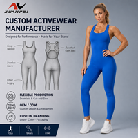 Combinaison de yoga sexy à bretelles spaghetti sans couture |   Combinaison longue une pièce pour le fitness et l'entraînement |   Fournisseur de premier plan Xuanfei