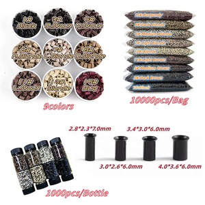 Microanillas de Cobre Tipo Campana de 4.0x3.6x6.0mm Grapas Micro Ring Herramientas <span class=keywords><strong>para</strong></span> Extensiones de <span class=keywords><strong>Cabello</strong></span> I-Tip Micro Grapas de Cobre - Product Image 3