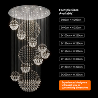 Lustre de Luxe pour Hall et Hall d'Entrée, Décoration d'Éclairage Intérieur, Lustre Moderne Personnalisé pour Supermarchés et Escaliers